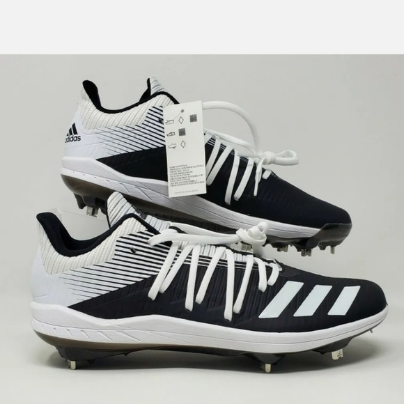 Adidas Afterburner 6 Baseball Cleats Metal Black White Men’s Size Multi DB3433 - Picture 1 of 13